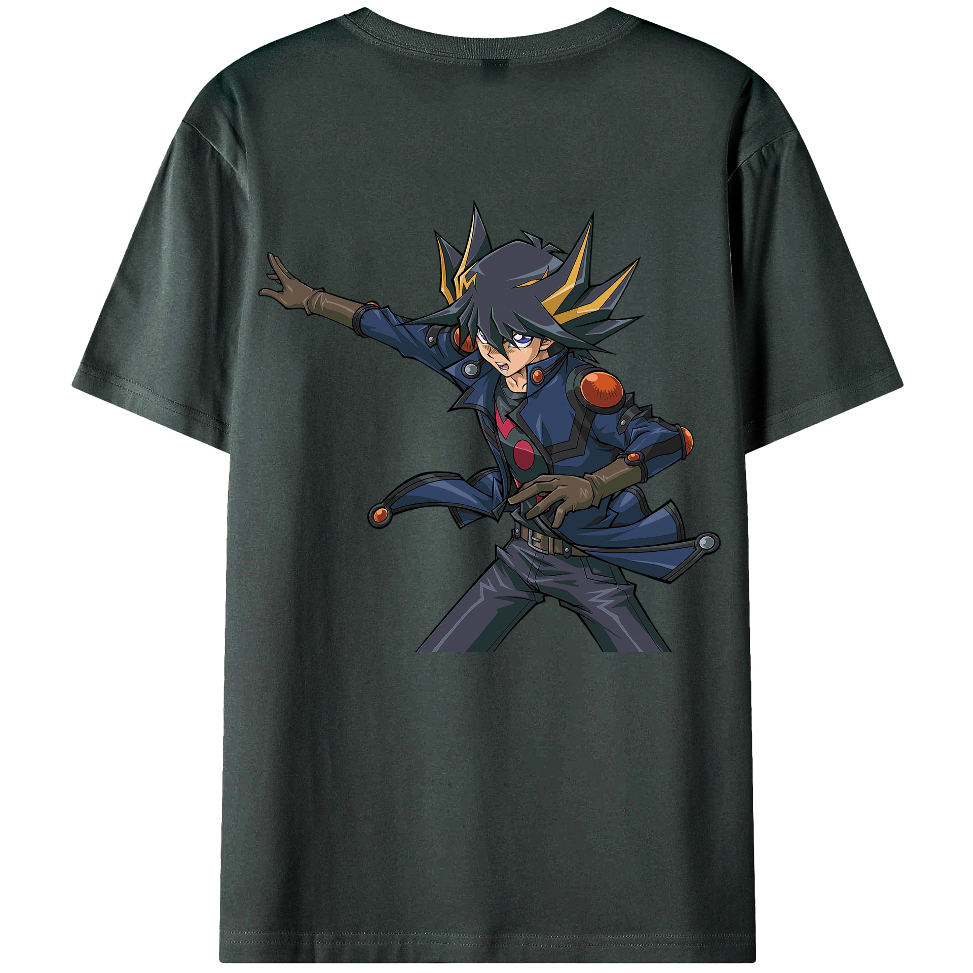 （画像用） 遊☆戯☆王 Yu-Gi-Oh! 綿100％ メンズ半袖Tシャツ（バックプリント） 通気性
